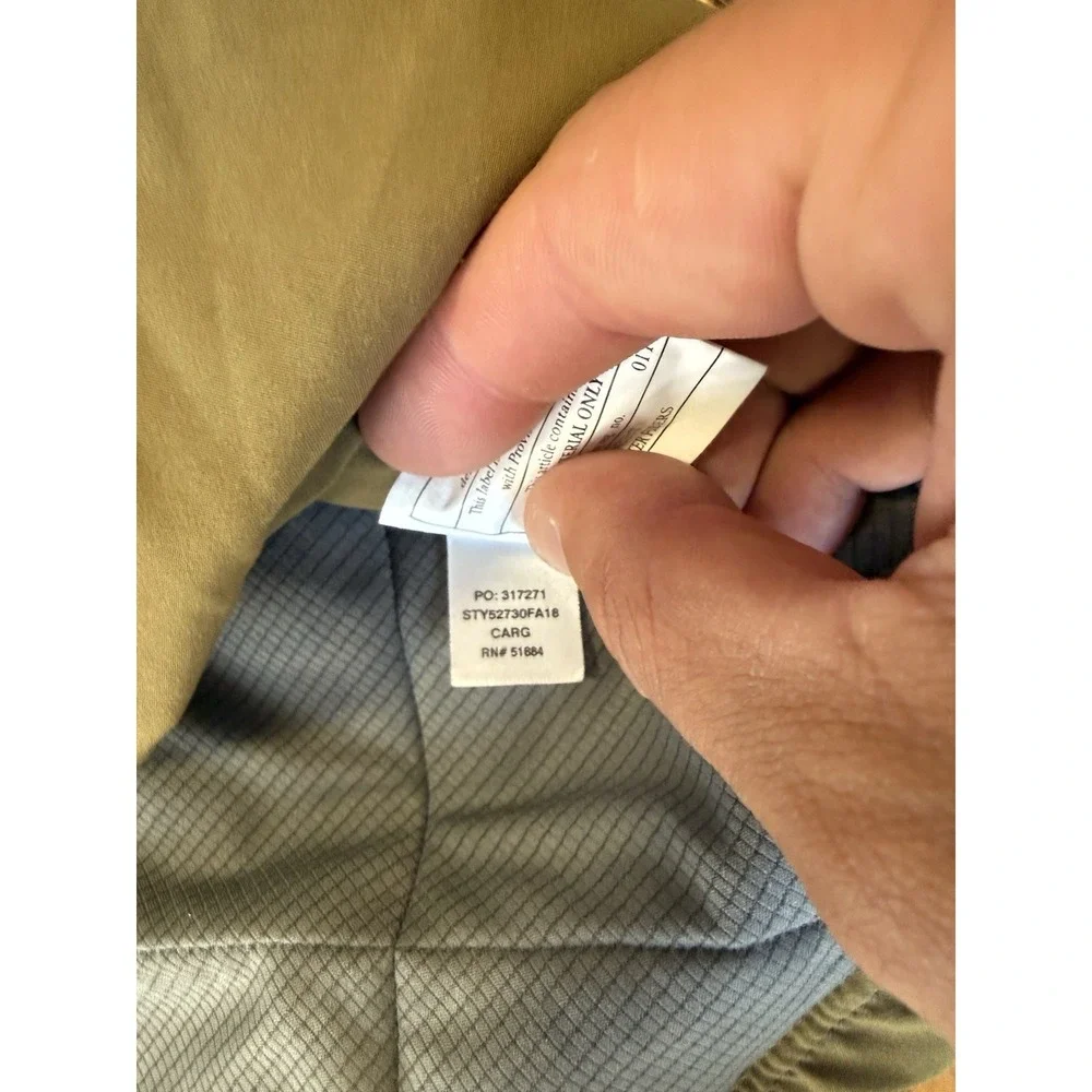 Patagonia Large Tough Puff Shirt Jacket, Green Snap Quilted Fitz Roy Puffer